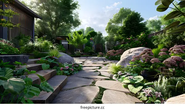 Garden landscape design renderings