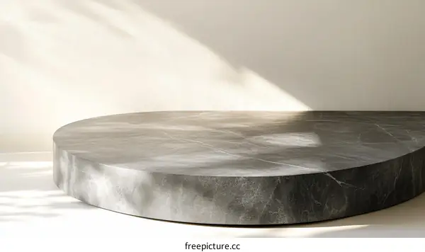 Modern Minimalist Gray Stone Product Display