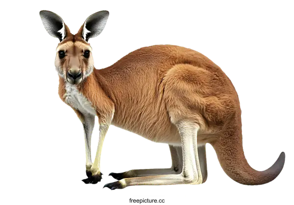 [Transparent Background PNG]Red Kangaroo Isolated on White Background