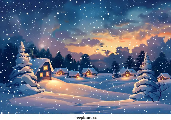 Snowy Village