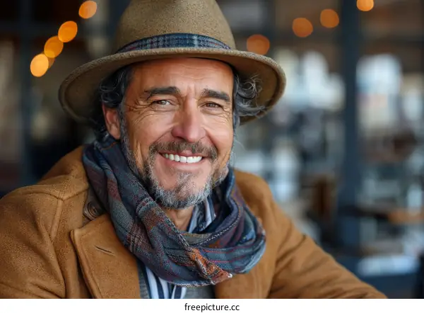 Portrait of a smiling mature Hispanic man