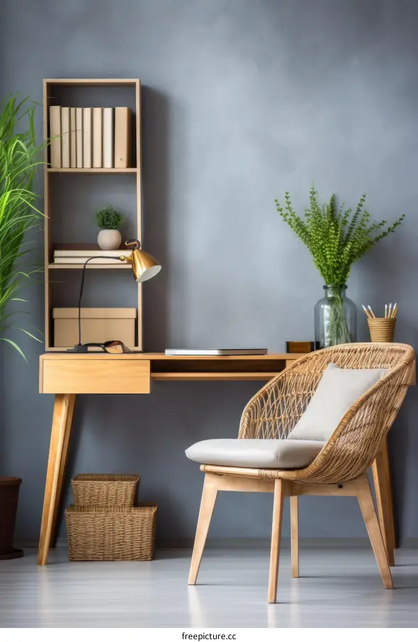Stylish Home Office with Natural Vibes