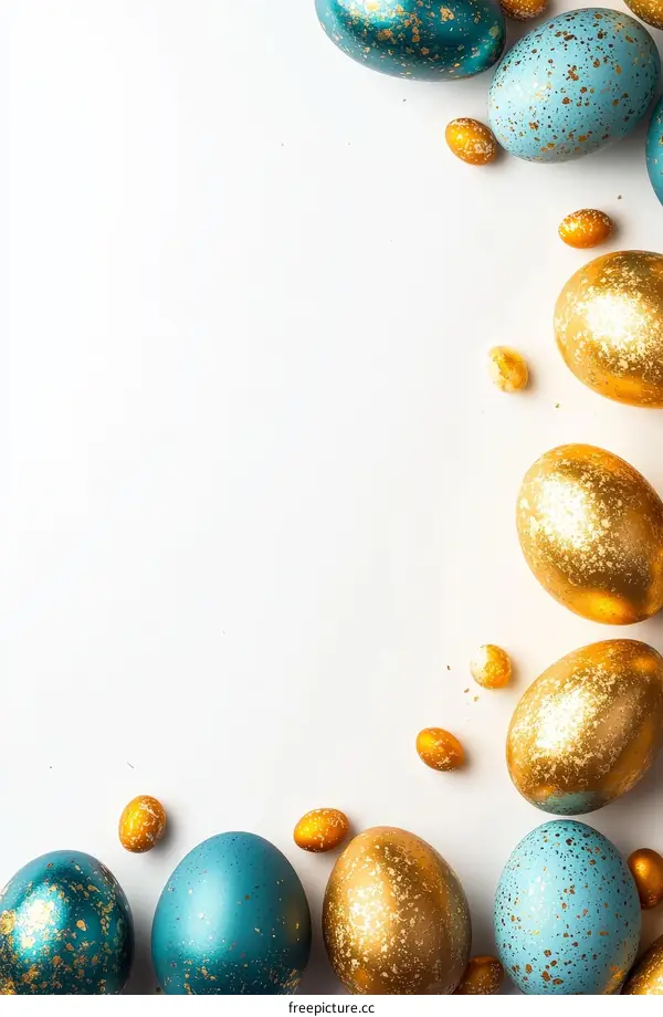 Colorful Easter Eggs Festive Background