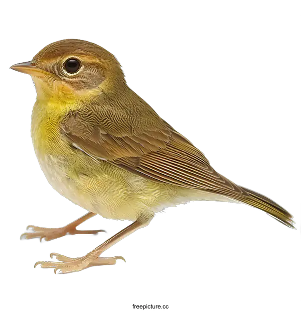 [Transparent Background PNG]A small bird with yellow belly and brown back
