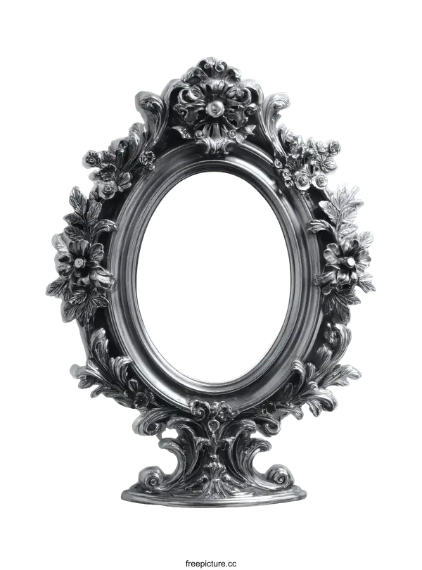 [Transparent Background PNG]Ornate Antique Oval Picture Frame