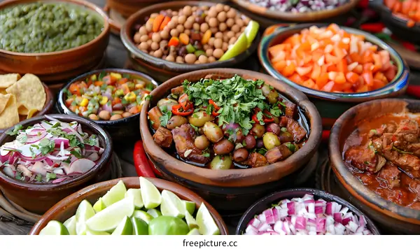 A delicious buffet of Mexican food including enchiladas, tacos, burritos, and other dishes.