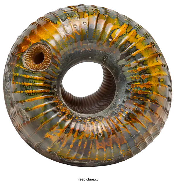 [Transparent Background PNG]A ceramic sculpture with a hole in the center