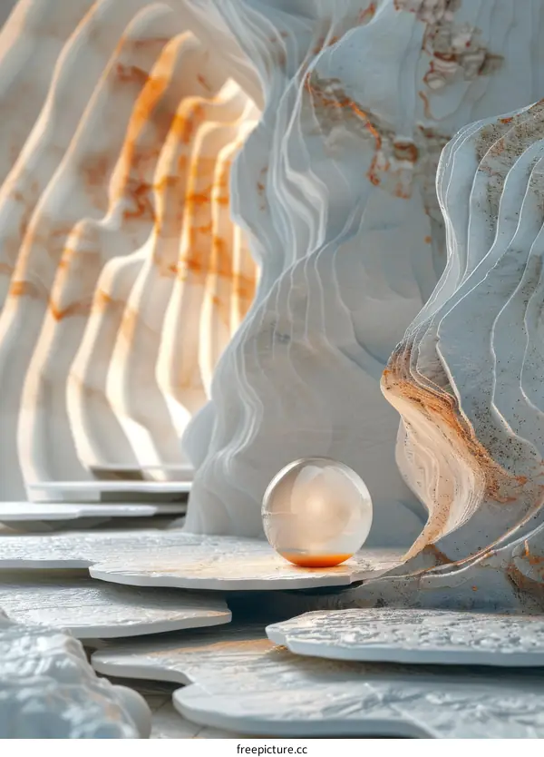 Abstract Sculpted Cave Interior Design