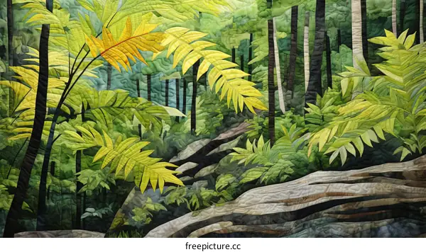 A Forest Floor Quilt