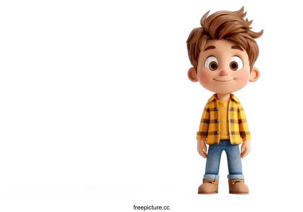 [Transparent Background PNG]cute cartoon boy