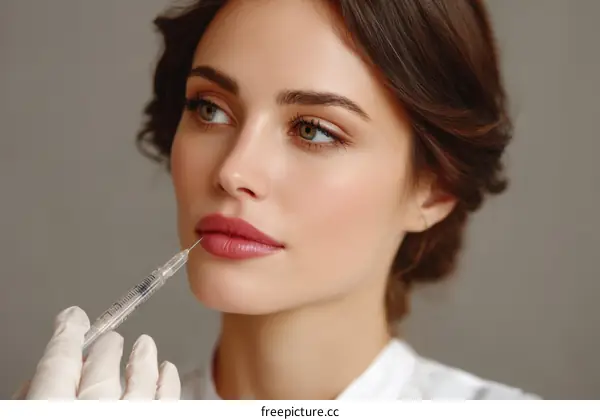 Cosmetic Injection Procedure for Lip Enhancement