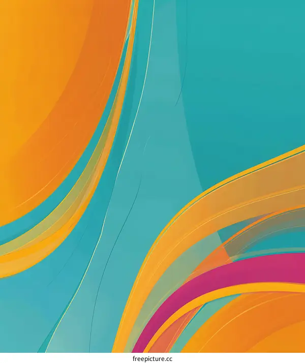 Abstract Background with Curved Lines and Vibrant Colors