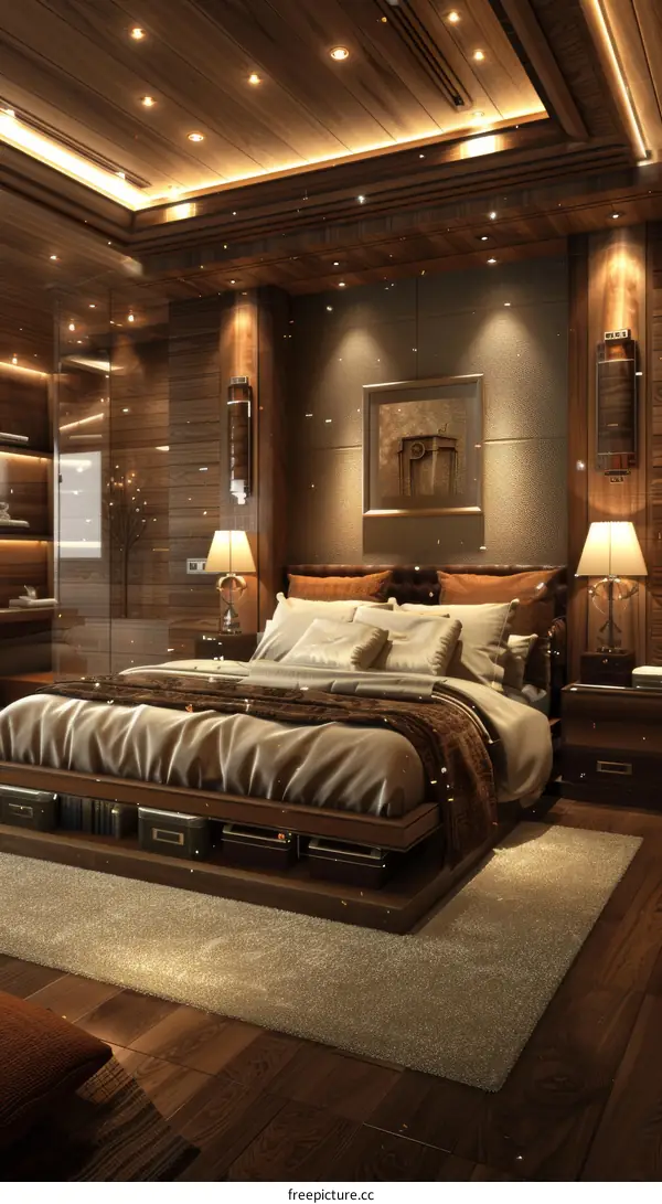 Luxury Bedroom Interior Design Rendering