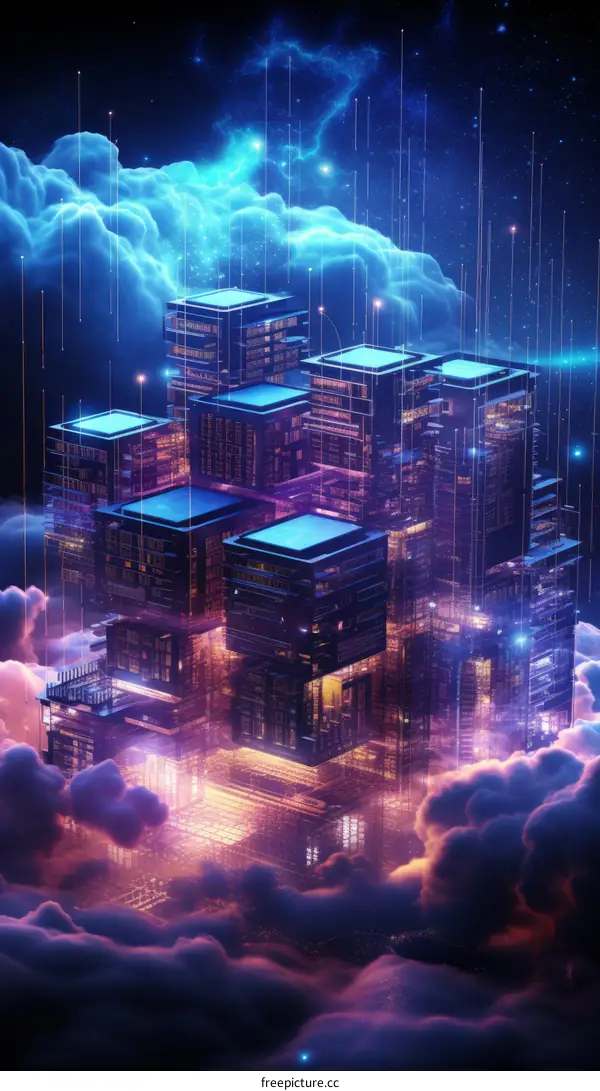 futuristic city illustration