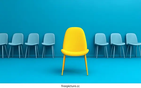 Different Chair Among Identical Chairs