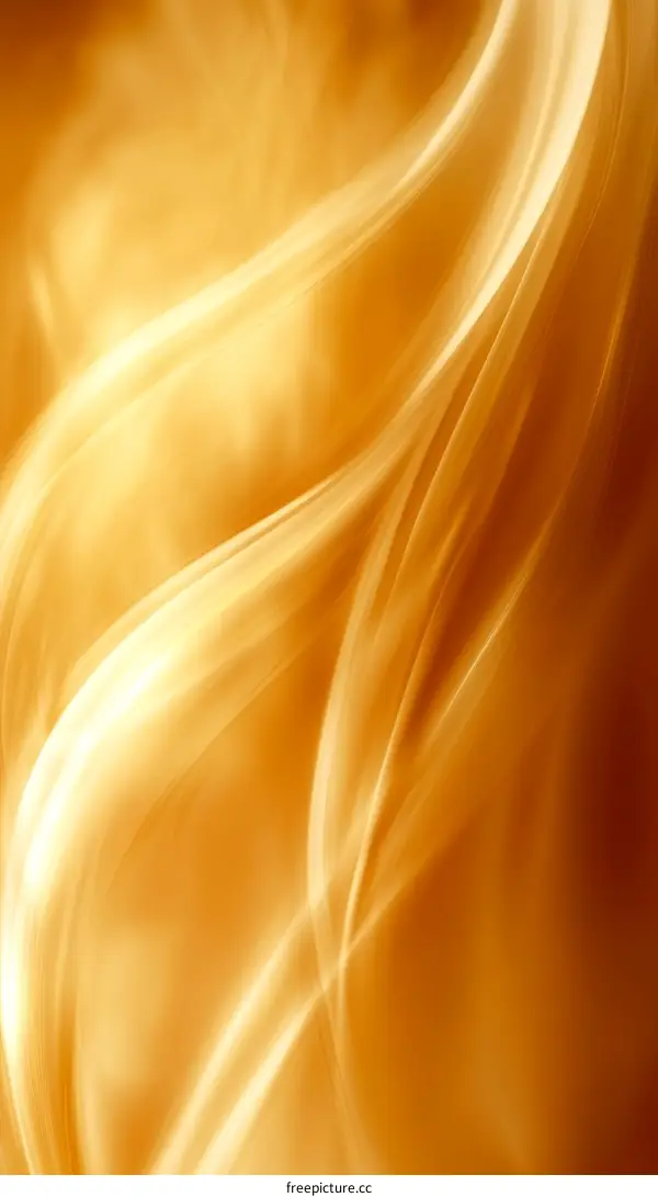 Abstract Golden Flowing Lines Background