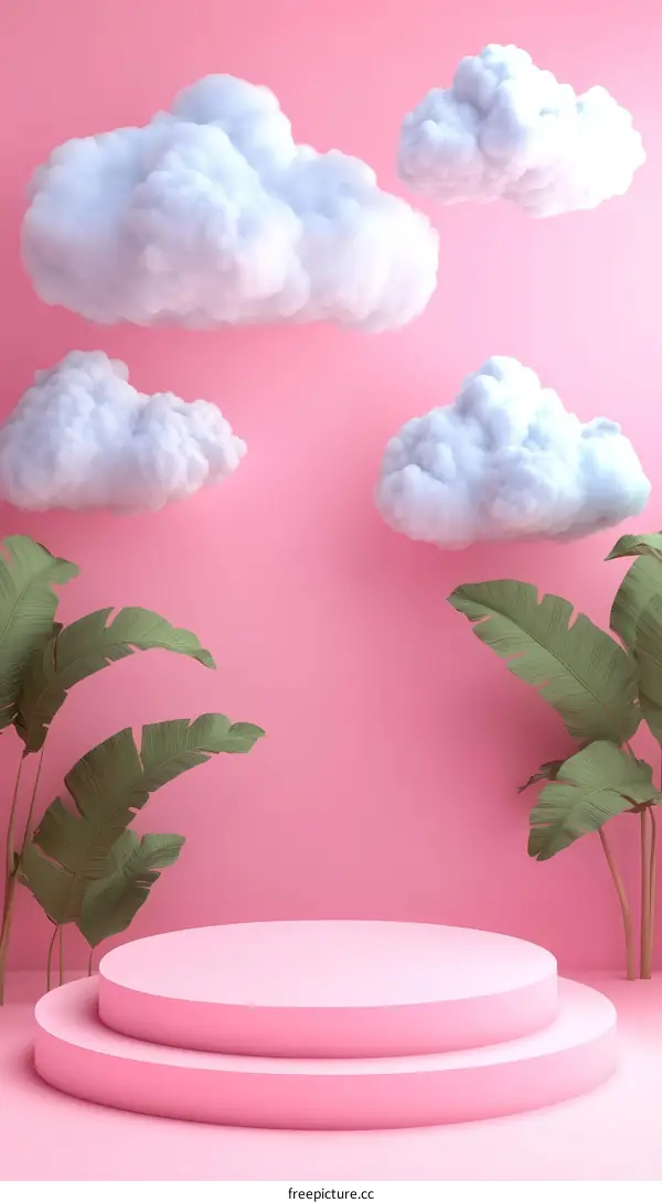 Pink Pastel Cloud Display Stand