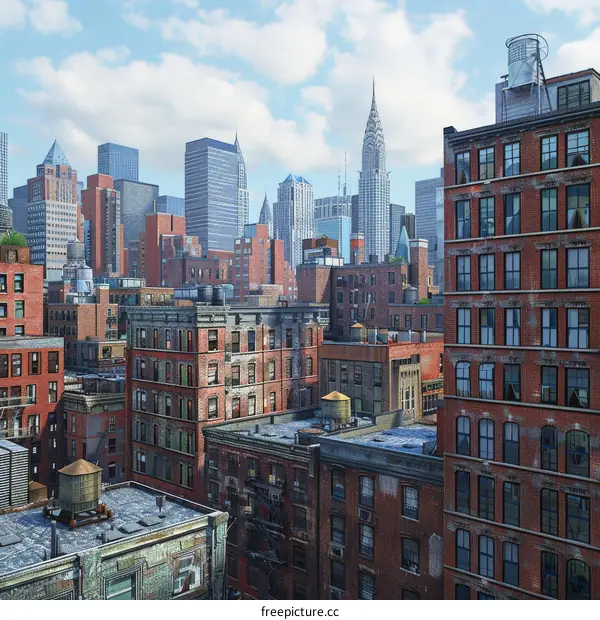 New York City Skyline Urban Architecture