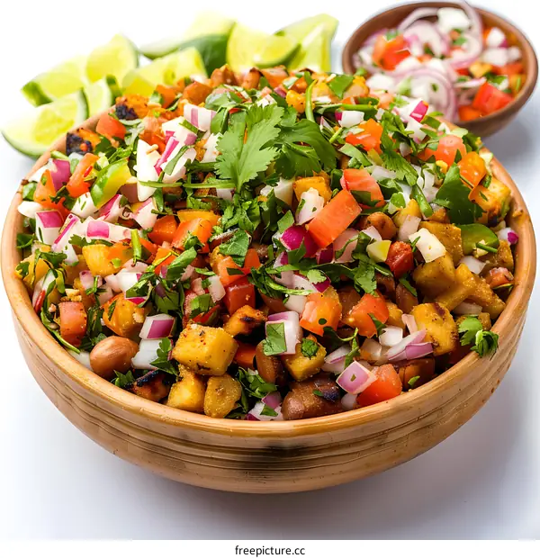 Spicy Roasted Chickpea Salad with Cilantro and Lime