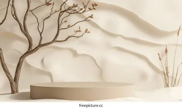 Minimalist Autumnal Display Podium