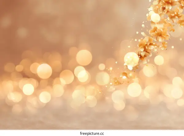 Golden Floral Abstract Background Design
