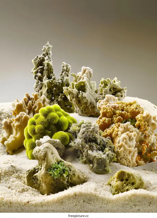 Coral Reef Aquarium Decoration Sand Background