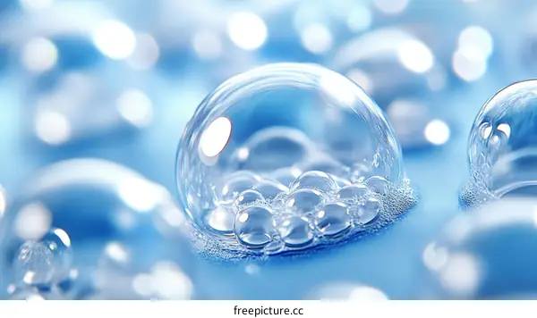 Close-up of Colorful Soap Bubbles