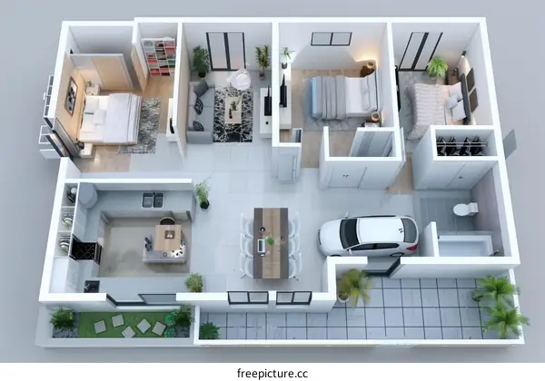 Modern Apartment Floor Plan Design