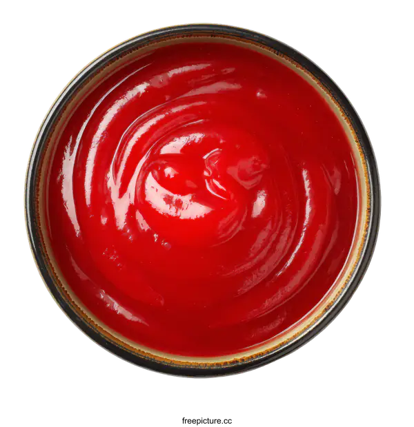 [Transparent Background PNG]Red Ketchup in Small Bowl