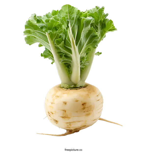 [Transparent Background PNG]Fresh Organic Turnip Isolated on White