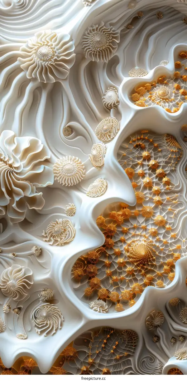 Abstract Fractal Flowers and Lace