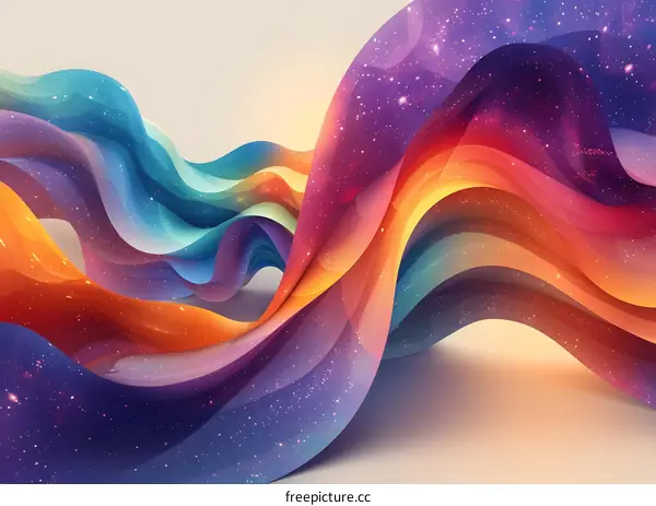 Wavy Multicolor Abstract Painting