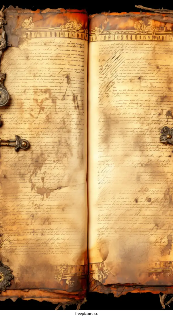 leather book cover with metal clasps