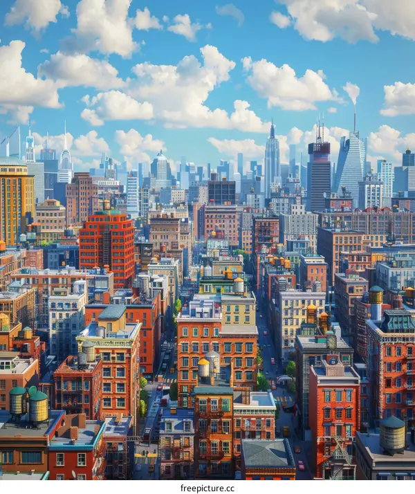 Towering Skyscrapers and a Bustling Metropolis