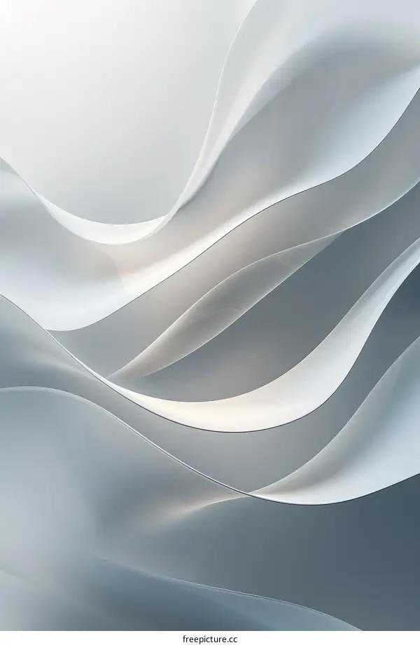 Abstract White Waves Background