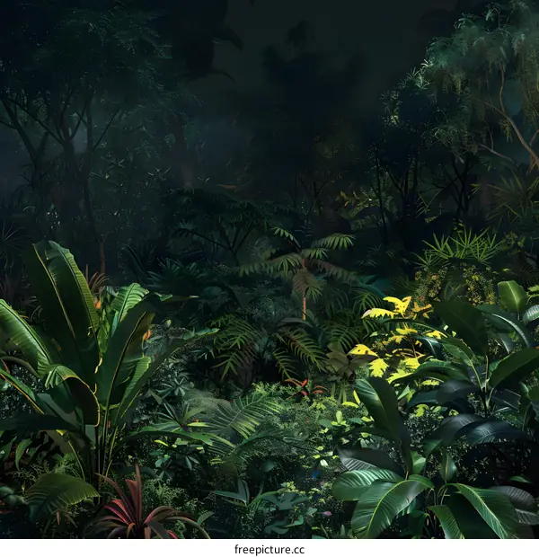 Green Lush Jungle Leaves