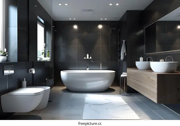 Black Modern Style Bathroom