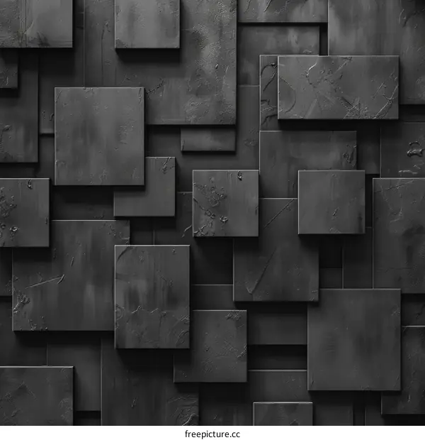 Black 3D Square Background