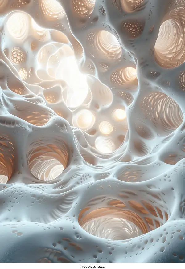 Abstract Cavelike Architecture Illustration