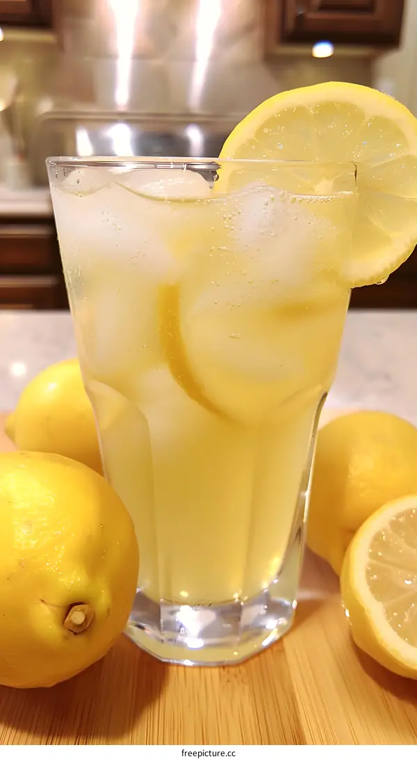 Refreshing Lemon Ice Tea with Lemon Slices