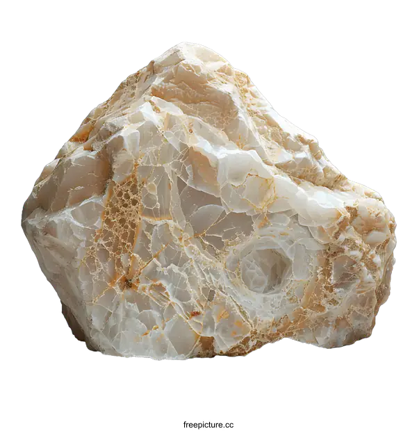 [Transparent Background PNG]White and Brown Rough Textured Rock