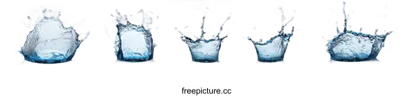 [Transparent Background PNG]Water Splash Collection Illustrations