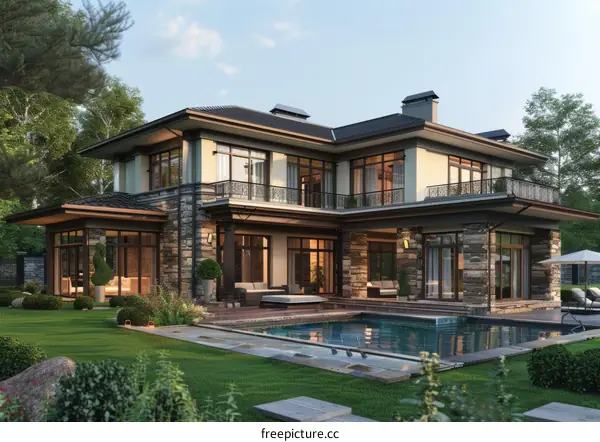 Luxury Mansion with Swimming Pool and Garden