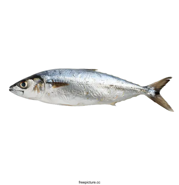 [Transparent Background PNG]Fresh whole mackerel on white background