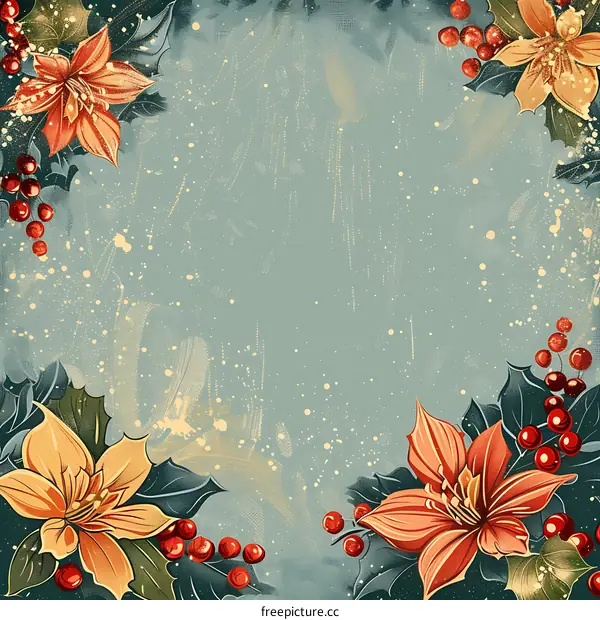 Hand-drawn Christmas card illustration