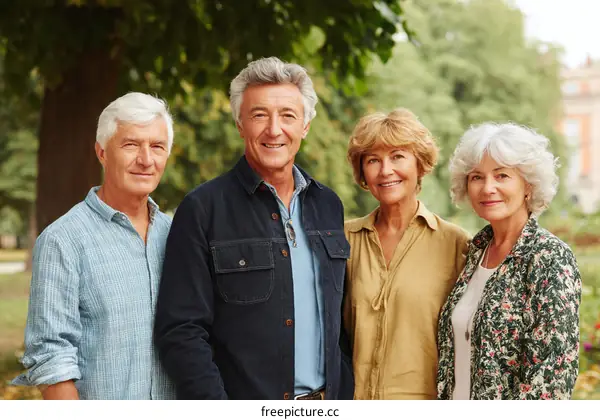 Happy Senior Citizens Enjoying a Day Out