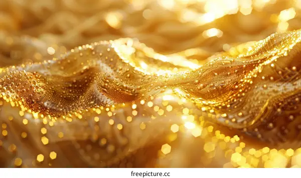 Abstract Gold Texture Background With Bokeh