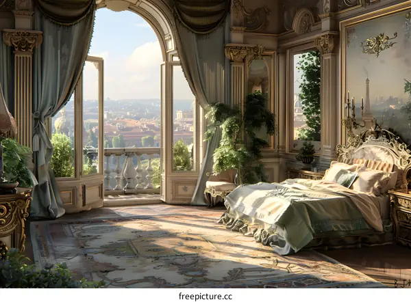 Luxurious Bedroom with Balcony