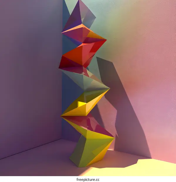 Abstract Colorful Geometric Shapes