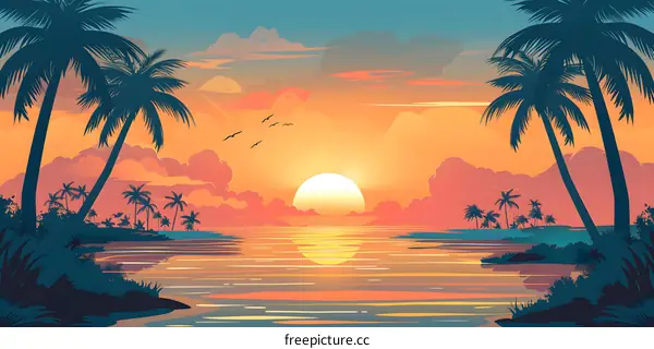 Tropical Beach Sunset